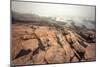 Rocky Coast Line Meets Atlantic Ocean at Bass Rocks, Gloucester on a Foggy Afternoon., 1978 (Photo)-Nathan Benn-Mounted Giclee Print