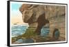 Rocky Coast, Ocean Beach, San Diego, California-null-Framed Stretched Canvas