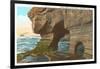 Rocky Coast, Ocean Beach, San Diego, California-null-Framed Art Print