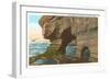 Rocky Coast, Ocean Beach, San Diego, California-null-Framed Art Print