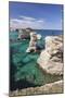 Rocky Coast with Stone Pillars, the Mediterranean Sea, Apulia, Italy-Markus Lange-Mounted Photographic Print