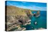 Rocky coastal scenery at Kynance Cove on the Lizard Peninsula in Cornwall, England-Andrew Michael-Stretched Canvas