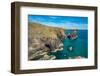 Rocky coastal scenery at Kynance Cove on the Lizard Peninsula in Cornwall, England-Andrew Michael-Framed Photographic Print