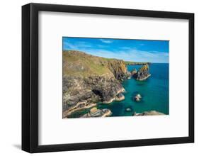 Rocky coastal scenery at Kynance Cove on the Lizard Peninsula in Cornwall, England-Andrew Michael-Framed Photographic Print