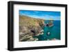 Rocky coastal scenery at Kynance Cove on the Lizard Peninsula in Cornwall, England-Andrew Michael-Framed Photographic Print