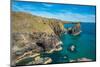 Rocky coastal scenery at Kynance Cove on the Lizard Peninsula in Cornwall, England-Andrew Michael-Mounted Photographic Print