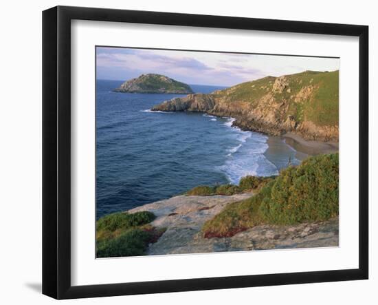 Rocky Coastline and Beach Near Punt De Moras on the North Coast, Rias Altas in Galicia, Spain-Maxwell Duncan-Framed Photographic Print