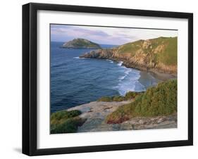 Rocky Coastline and Beach Near Punt De Moras on the North Coast, Rias Altas in Galicia, Spain-Maxwell Duncan-Framed Photographic Print