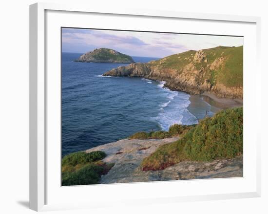 Rocky Coastline and Beach Near Punt De Moras on the North Coast, Rias Altas in Galicia, Spain-Maxwell Duncan-Framed Photographic Print