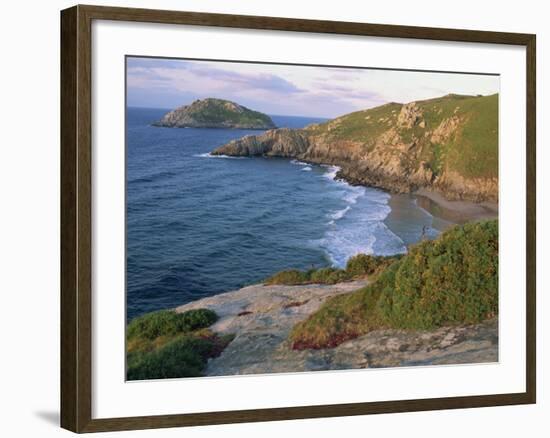 Rocky Coastline and Beach Near Punt De Moras on the North Coast, Rias Altas in Galicia, Spain-Maxwell Duncan-Framed Photographic Print