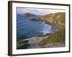 Rocky Coastline and Beach Near Punt De Moras on the North Coast, Rias Altas in Galicia, Spain-Maxwell Duncan-Framed Photographic Print