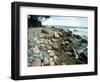 Rocky Coastline and Rainbow, Jasmund National Park, Island of Ruegen, Germany-Christian Ziegler-Framed Photographic Print