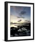 Rocky Coastline at Dusk, Looking Along the Coast to Easdale Island, Seil Island, Scotland-Pearl Bucknall-Framed Photographic Print