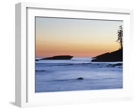 Rocky Coastline at Dusk, West Coast Trail, British Columbia, Canada.-Ethan Welty-Framed Photographic Print