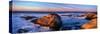Rocky coastline at sunset, Montana de Oro State Park, Morro Bay, California, USA-null-Stretched Canvas