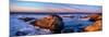 Rocky coastline at sunset, Montana de Oro State Park, Morro Bay, California, USA-null-Mounted Photographic Print