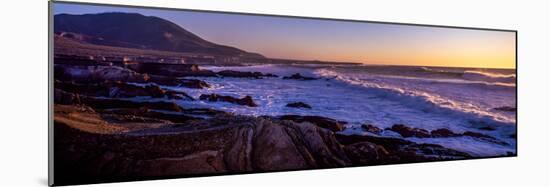 Rocky coastline at sunset, Montana de Oro State Park, Morro Bay, California, USA-null-Mounted Photographic Print