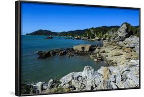 Rocky Coastline of the Abel Tasman National Park, South Island, New Zealand, Pacific-Michael-Framed Photographic Print