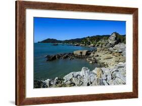 Rocky Coastline of the Abel Tasman National Park, South Island, New Zealand, Pacific-Michael-Framed Photographic Print