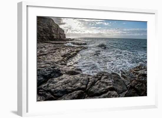 Rocky Coastline with Sea-Will Wilkinson-Framed Photographic Print