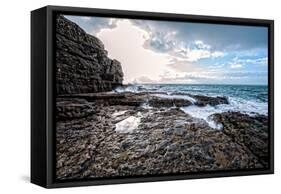 Rocky Coastline with Sea-Will Wilkinson-Framed Stretched Canvas
