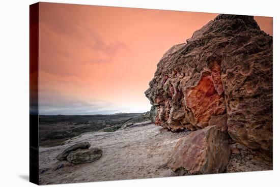 Rocky Coastline with Sea-Will Wilkinson-Stretched Canvas