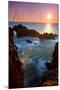 Rocky Cove and Sunset - Aloha (Jesse Estes)-Lantern Press-Mounted Art Print