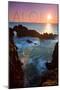 Rocky Cove and Sunset - Aloha (Jesse Estes)-Lantern Press-Mounted Art Print