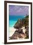 Rocky Cove, Tulum Beach, Yucatan, Mexico-George Oze-Framed Photographic Print