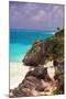 Rocky Cove, Tulum Beach, Yucatan, Mexico-George Oze-Mounted Photographic Print