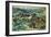 Rocky Cove with Village and Sketch of Rocks-Maurice Brazil Prendergast-Framed Giclee Print