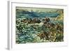 Rocky Cove with Village and Sketch of Rocks-Maurice Brazil Prendergast-Framed Giclee Print