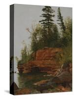 Rocky Cove-Albert Bierstadt-Stretched Canvas