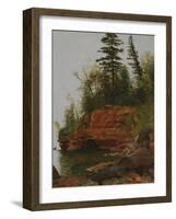 Rocky Cove-Albert Bierstadt-Framed Giclee Print