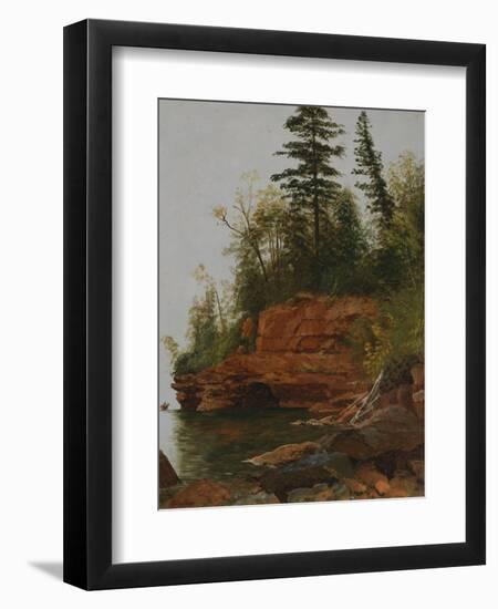 Rocky Cove-Albert Bierstadt-Framed Giclee Print