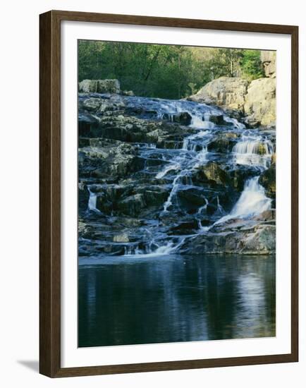 Rocky Falls, Ozark National Scenic Riverways, Missouri, USA-Charles Gurche-Framed Premium Photographic Print