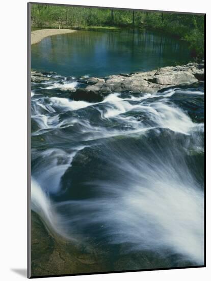 Rocky Falls, Ozark National Scenic Riverways, Missouri, USA-Charles Gurche-Mounted Photographic Print