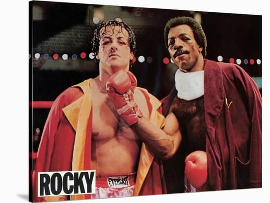 Rocky, French Movie Poster, 1977-null-Stretched Canvas