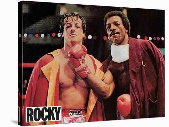 Rocky, French Movie Poster, 1977-null-Stretched Canvas