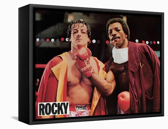 Rocky, French Movie Poster, 1977-null-Framed Stretched Canvas