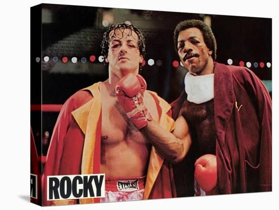 Rocky, French Movie Poster, 1977-null-Stretched Canvas