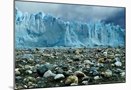 Rocky Glacier Beach Patagonia Argentina-null-Mounted Poster