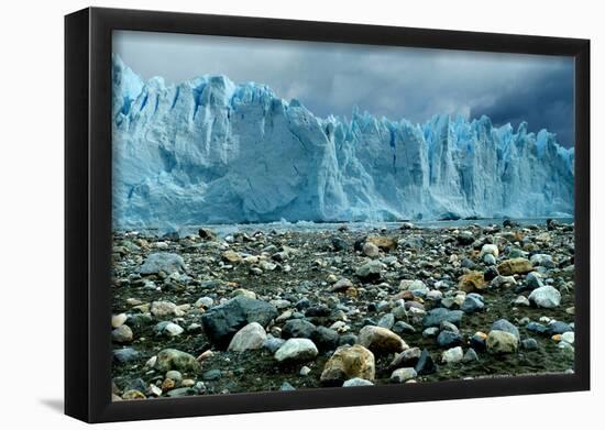 Rocky Glacier Beach Patagonia Argentina-null-Framed Poster