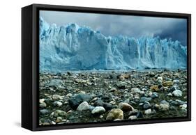 Rocky Glacier Beach Patagonia Argentina-null-Framed Stretched Canvas