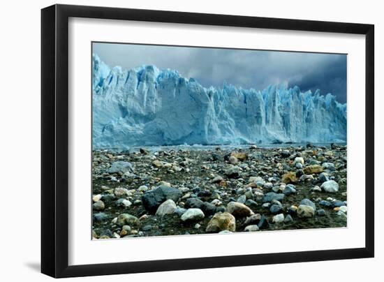 Rocky Glacier Beach Patagonia Argentina-null-Framed Photo