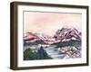 Rocky Hills and water.-Neela Pushparaj-Framed Giclee Print