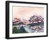 Rocky Hills and water.-Neela Pushparaj-Framed Giclee Print