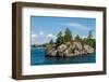 Rocky island on Saint Lawrence River in Ontario, Canada-null-Framed Photographic Print