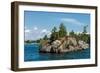 Rocky island on Saint Lawrence River in Ontario, Canada-null-Framed Photographic Print