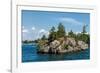 Rocky island on Saint Lawrence River in Ontario, Canada-null-Framed Photographic Print